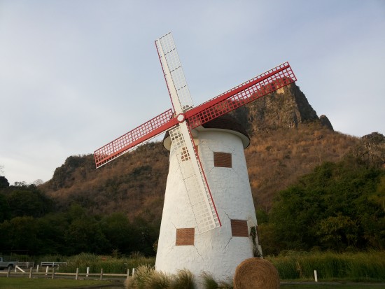 windmill at swiss sheep farm